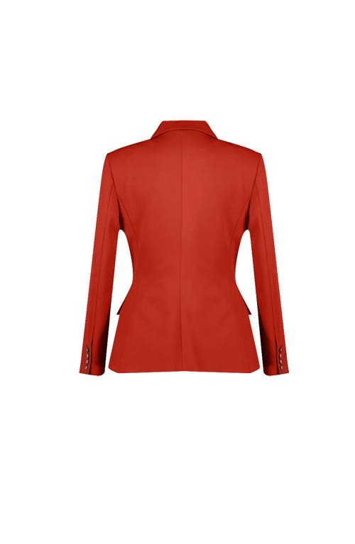 Ivonne Double-breasted Blazer In Orange