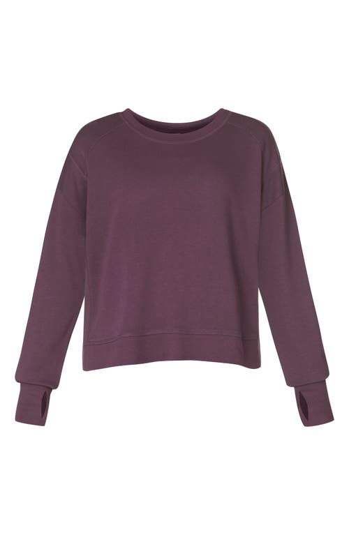 Sweaty Betty After Class Crop Sweatshirt In Purple
