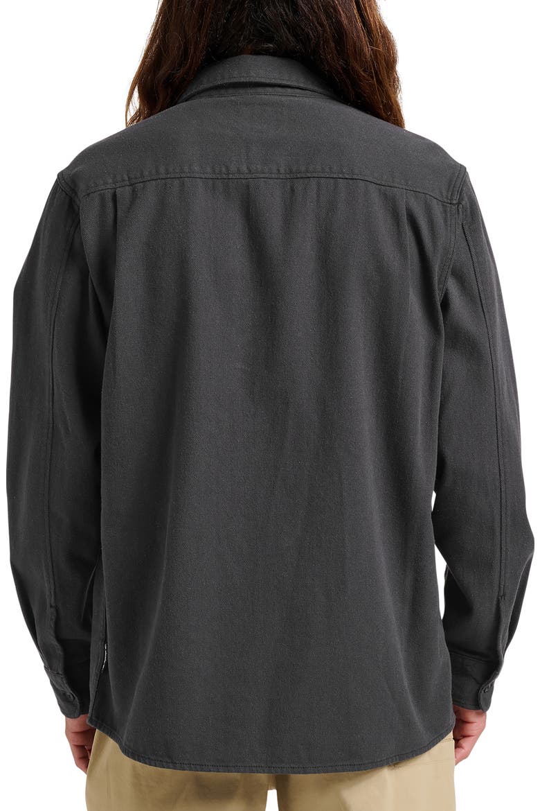 Herson Cotton Twill Buton-Up Overshirt, Alternate, color, PHANTOM