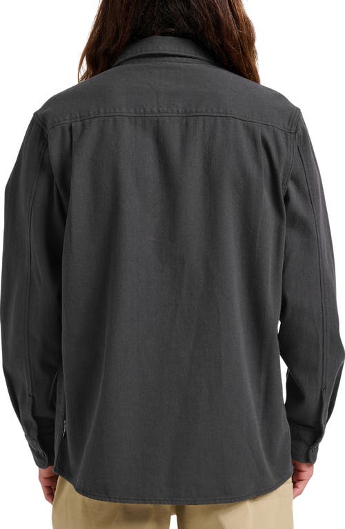 Quiksilver Herson Cotton Twill Buton-up Overshirt In Gray
