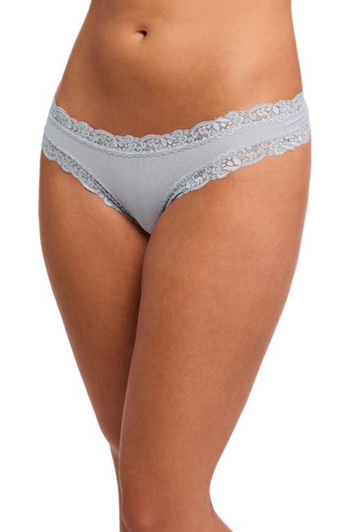 Fleur't Iconic Thong In Silver Lake Rib