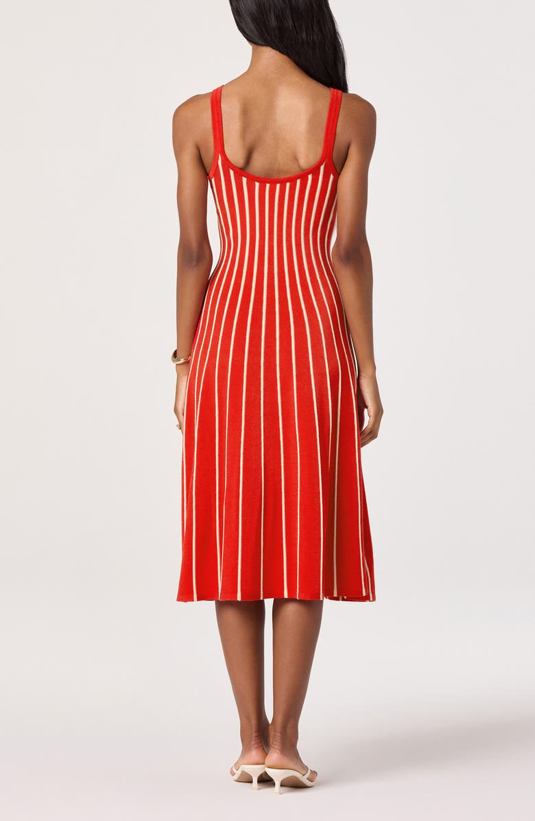 ASTR the Label Irecia Stripe Sleeveless Sweater Dress, Alternate, color, Red Stripe