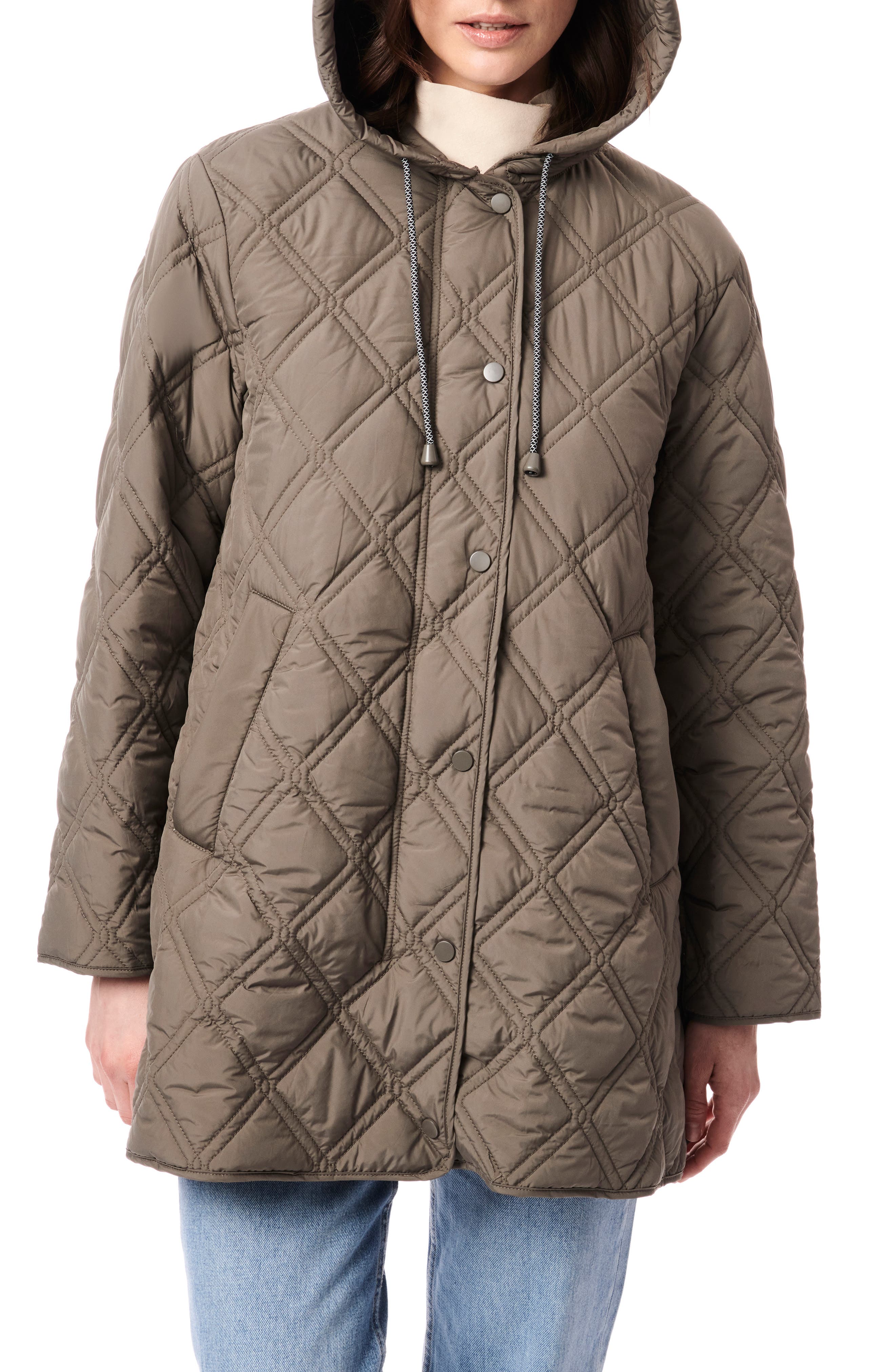 Bernardo Hooded Quilted Liner Jacket