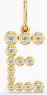 Everlee Bezel Letter "E" Lab Diamond Charm in 14K