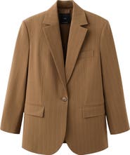 MANGO Pinstripe Blazer