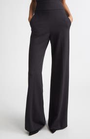 Veronica Beard Kalinda High Waist Ponte Wide Leg Pants