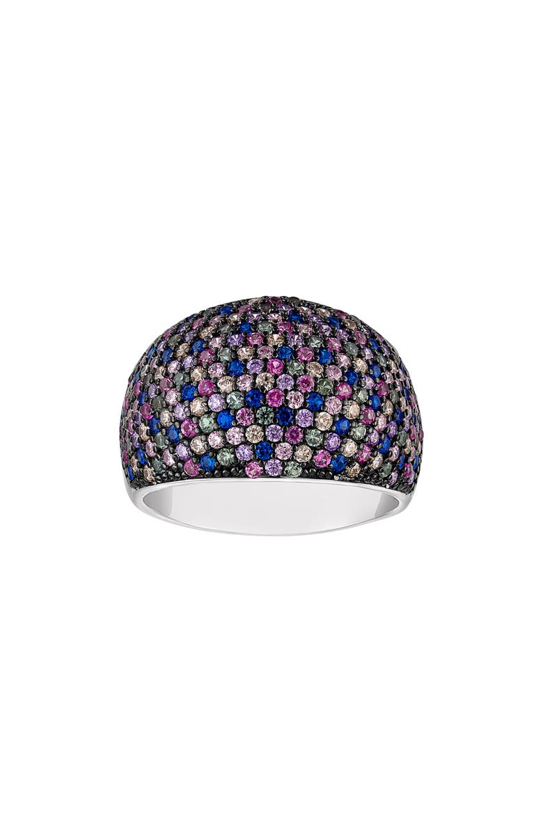 FUZION CREATIONS Multicolor Pavé Cubic Zirconia Dome Ring, Main, color, 