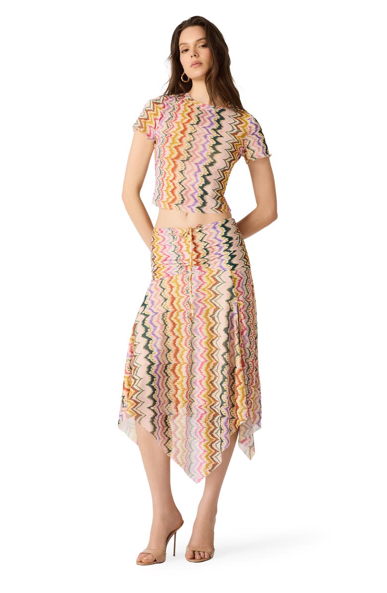 Steve Madden Larke Print Crop Top, Alternate, color, Rainbow Vision
