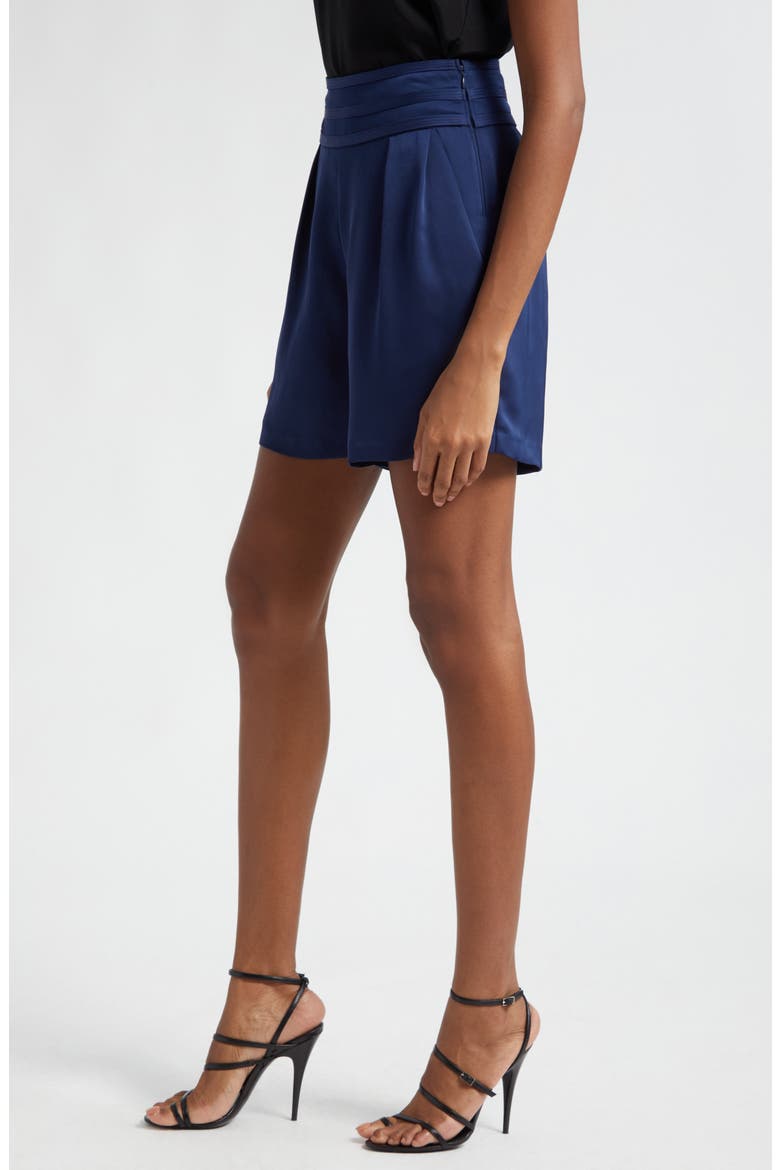 Joss Satin Shorts, Alternate, color, SPRING NAVY
