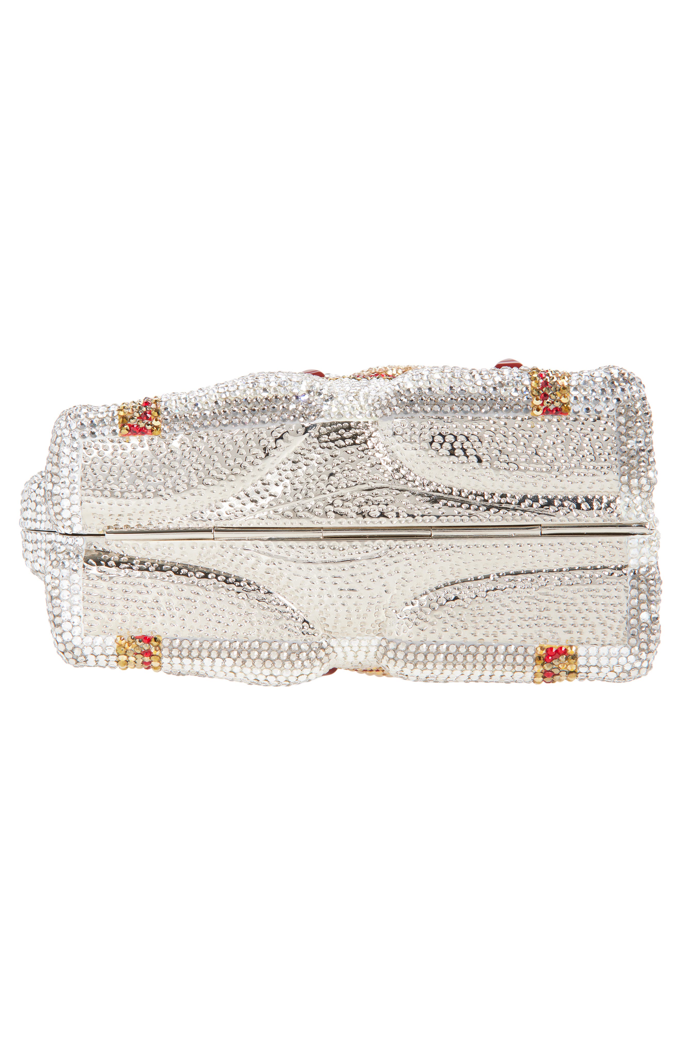 JUDITH LEIBER COUTURE Elephant Crystal Embellished Clutch, Alternate, color, Silver Rhine Multi