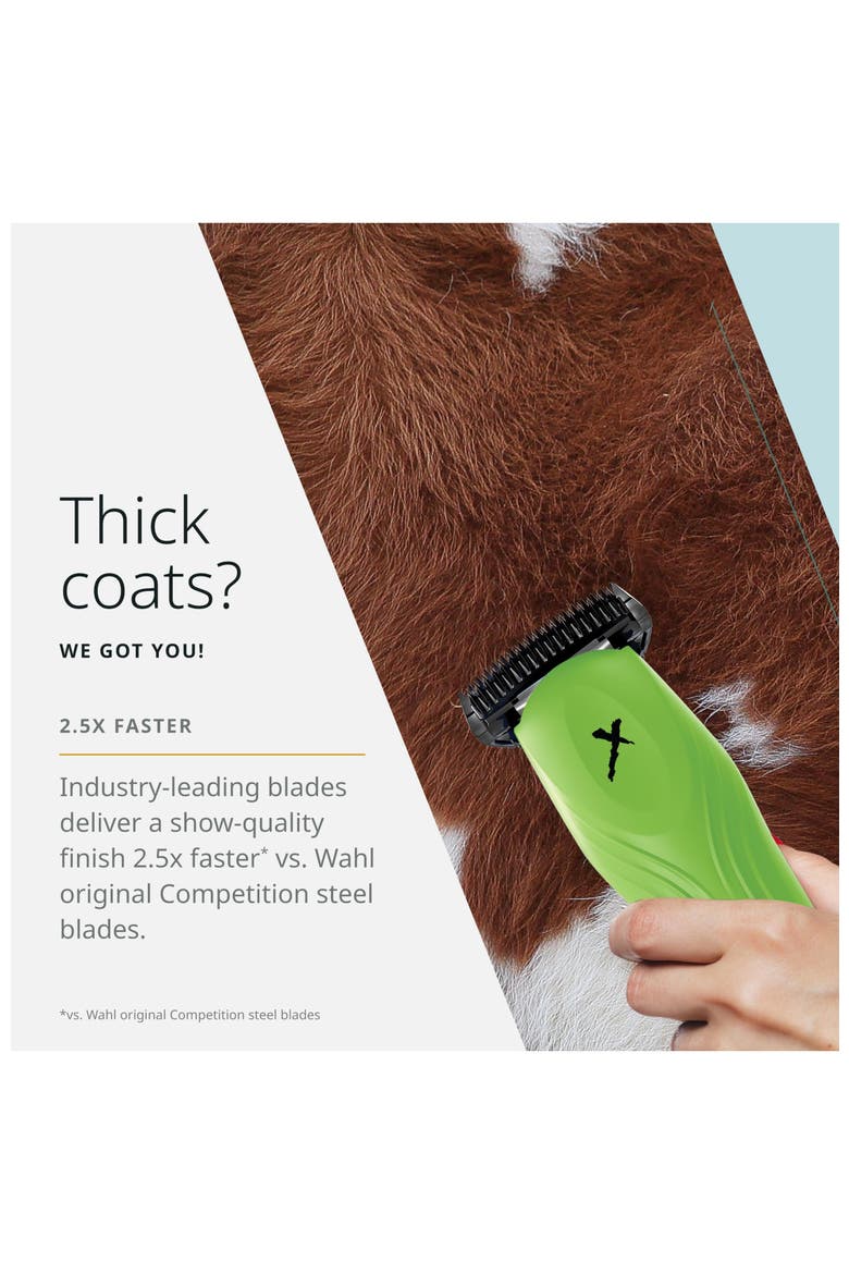 Corded and Cordless Animal Grooming Clipper for Fitting and Show Preparation, Alternate, color, Green