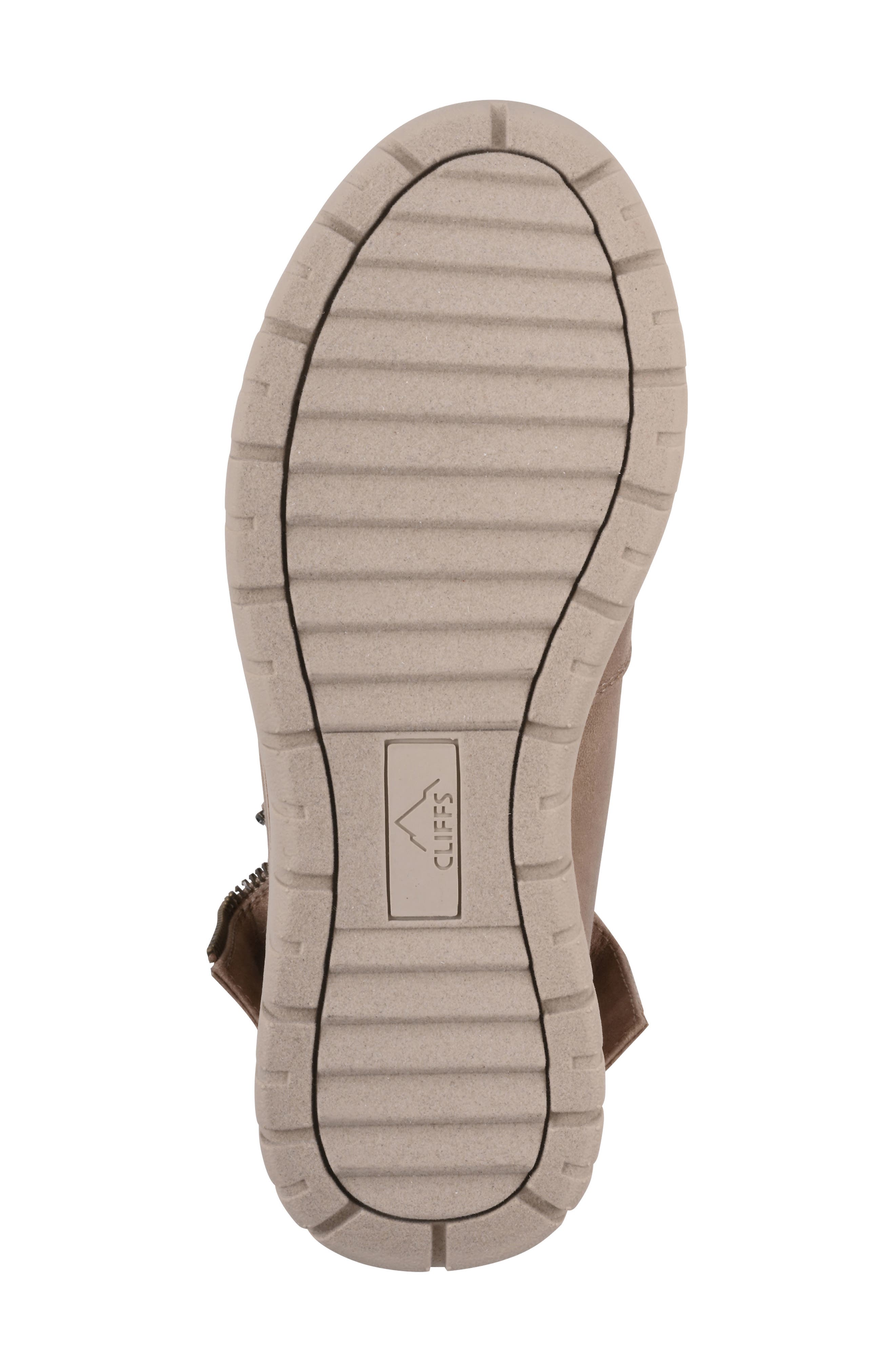 CLIFFS BY WHITE MOUNTAIN Hanson Knit Cuff Side Zip Boot, Alternate, color, Natural Fabric