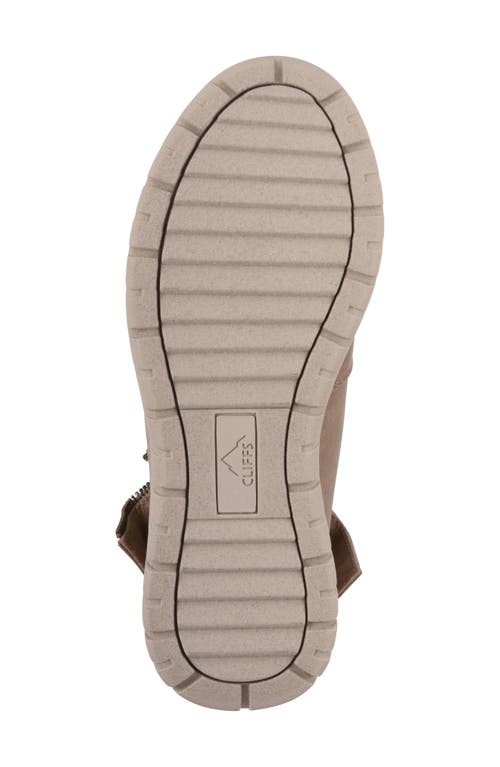 Cliffs By White Mountain Hanson Knit Cuff Side Zip Boot In Neutral