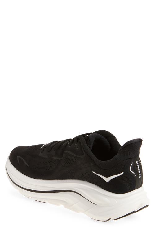 Hoka Men's Clifton 10 Sneakers In Black White In Black/white
