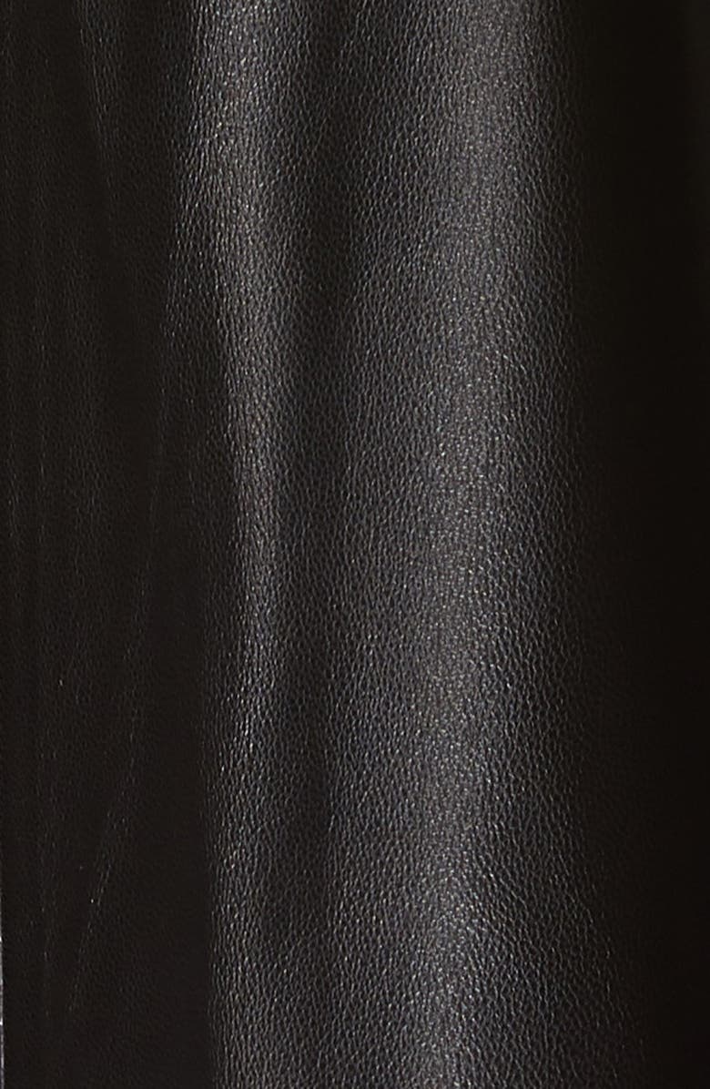 Saks Potts Foxy Leather Coat with Genuine Fox Fur Trim, Alternate, color, 