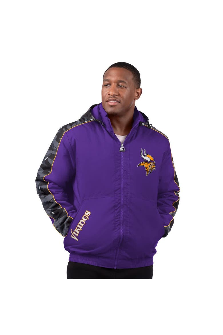 Men's Starter  Purple Minnesota Vikings Thursday Night Gridiron Full-Zip Jacket, Main, color, Purple