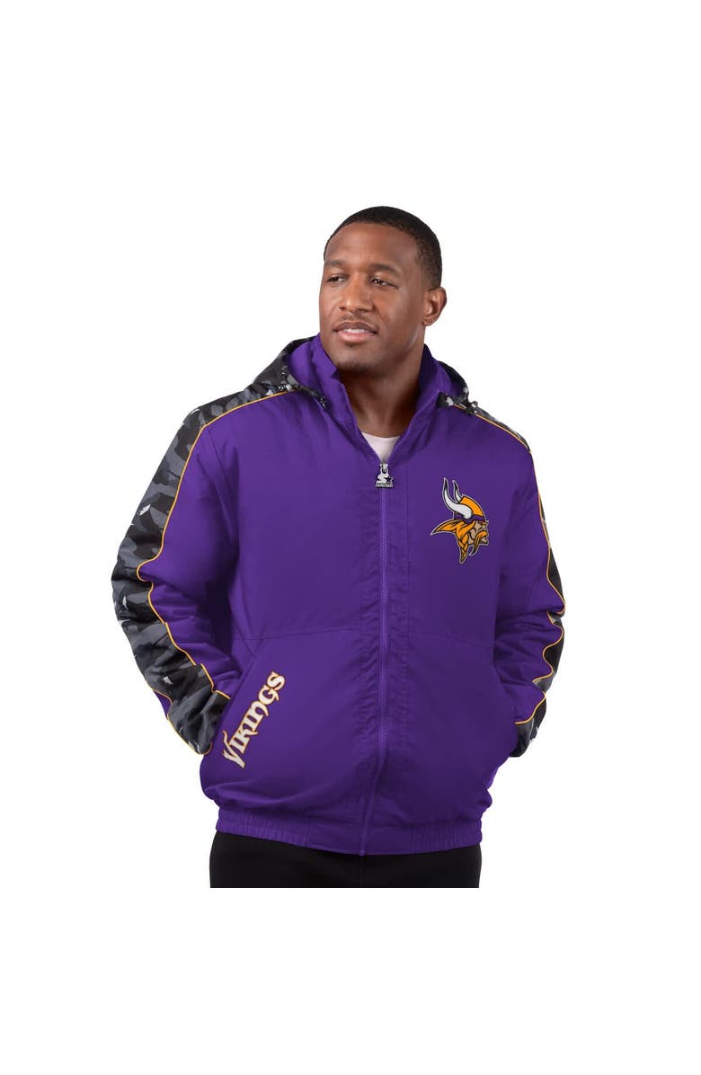 STARTER Men's Starter  Purple Minnesota Vikings Thursday Night Gridiron Full-Zip Jacket, Main, color, Purple