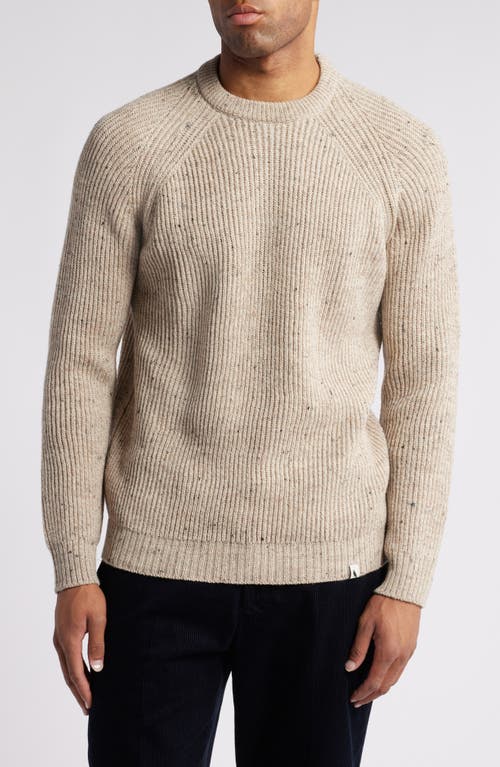 PEREGRINE Ford Wool Fisherman Sweater in Oatmeal 