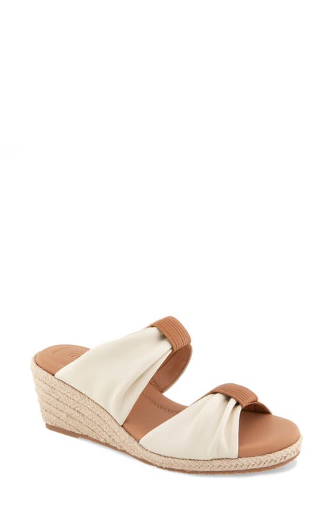 Gracious Espadrille Platform Wedge Slide Sandal (Women)