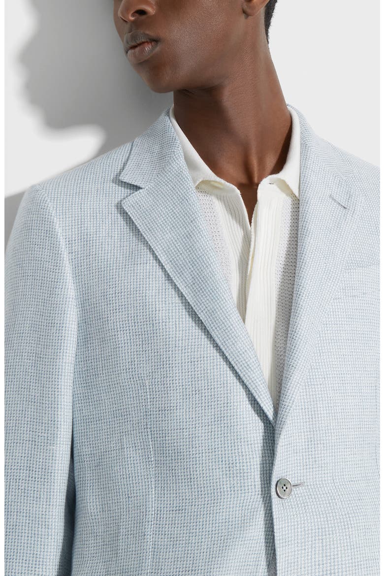 Fairway Crossover Linen, Wool & Silk Sport Coat, Alternate, color, LIGHT BLUE