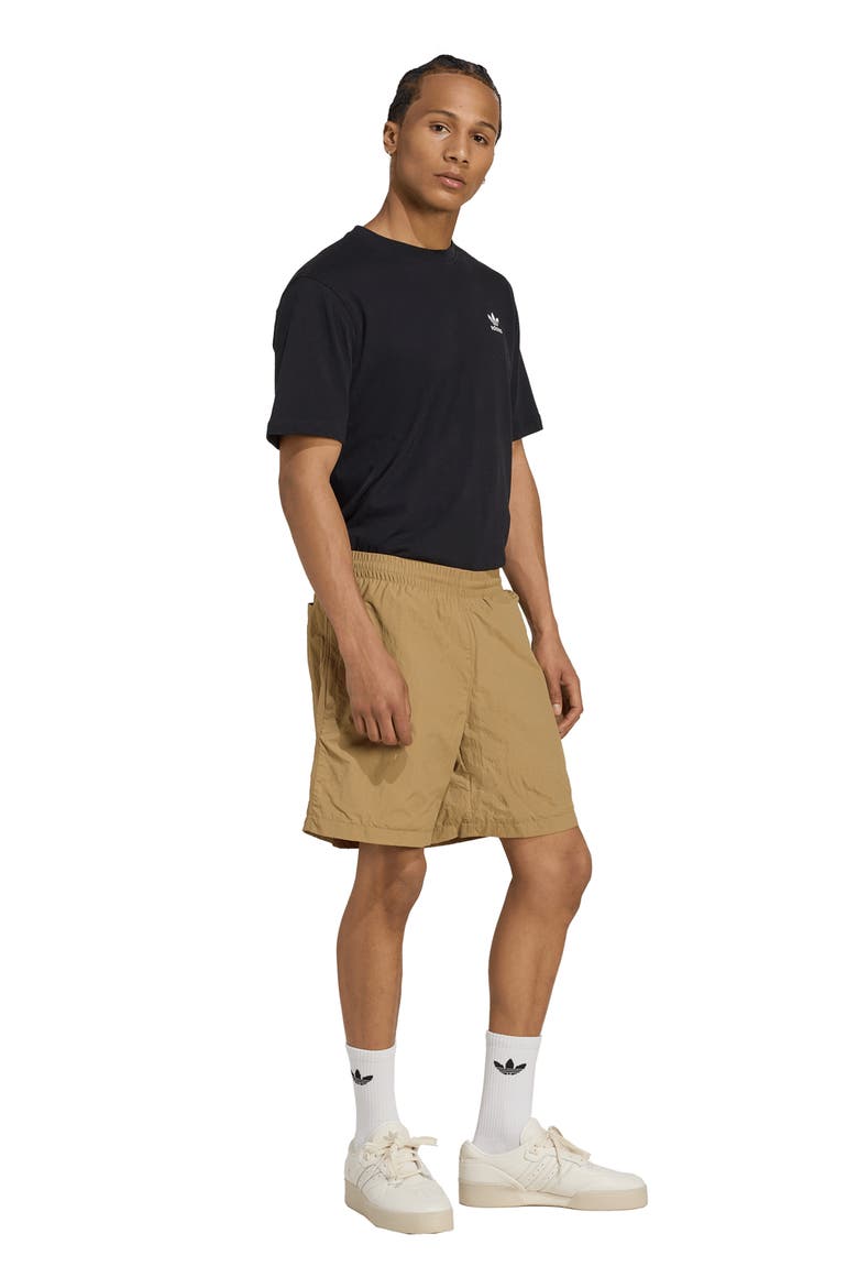 Essentials Trefoil Logo Shorts, Alternate, color, CARDBO