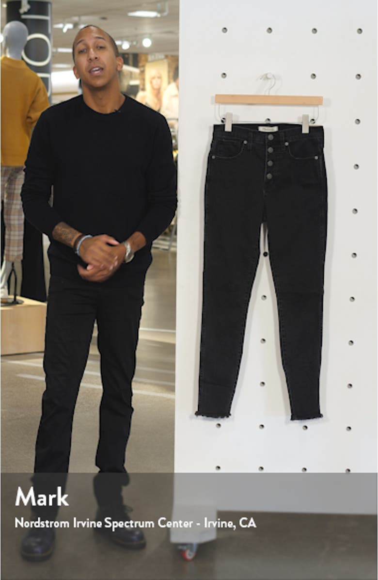 10-Inch High Waist Skinny Jeans Button-Through Edition, sales video thumbnail