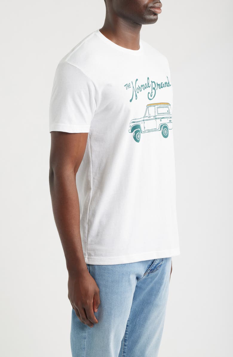 The Normal Brand Summer Bronco Cotton Blend Graphic T-Shirt, Alternate, color, White