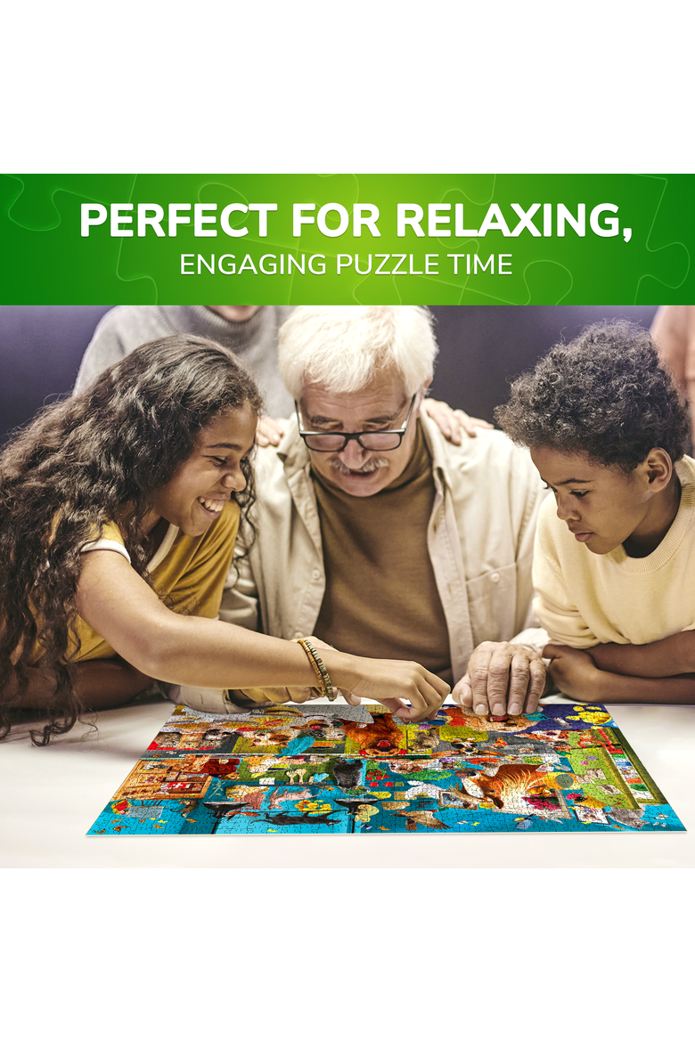 1000 Piece Adventure Jigsaw Puzzle for Adults, Alternate, color, Animals Party