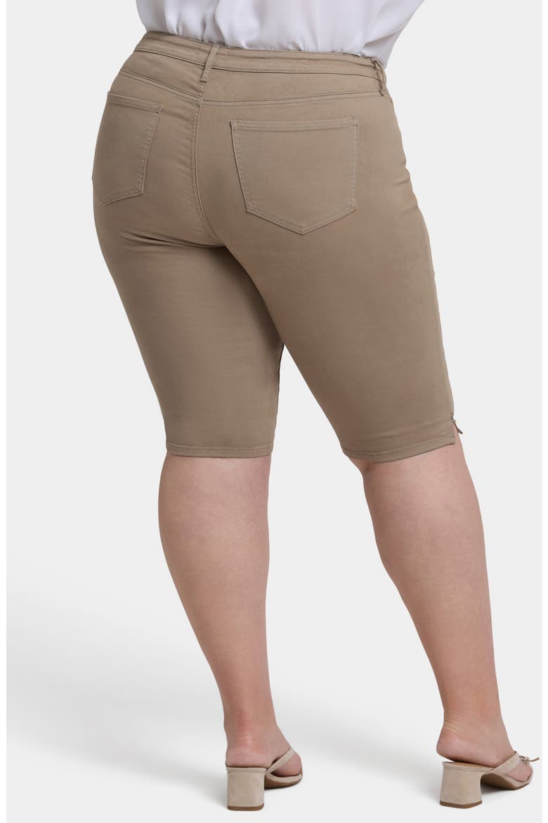 Side Slit Capri Bike Shorts, Alternate, color, SADDLEWOOD