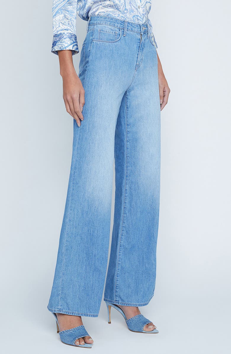 L'AGENCE Alicent High Waist Wide Leg Jeans, Alternate, color, Havana
