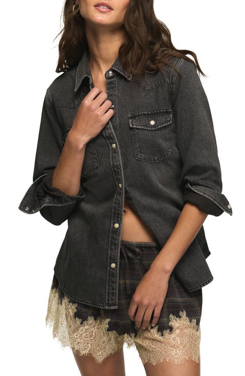 Cotton Blend Western Shirt