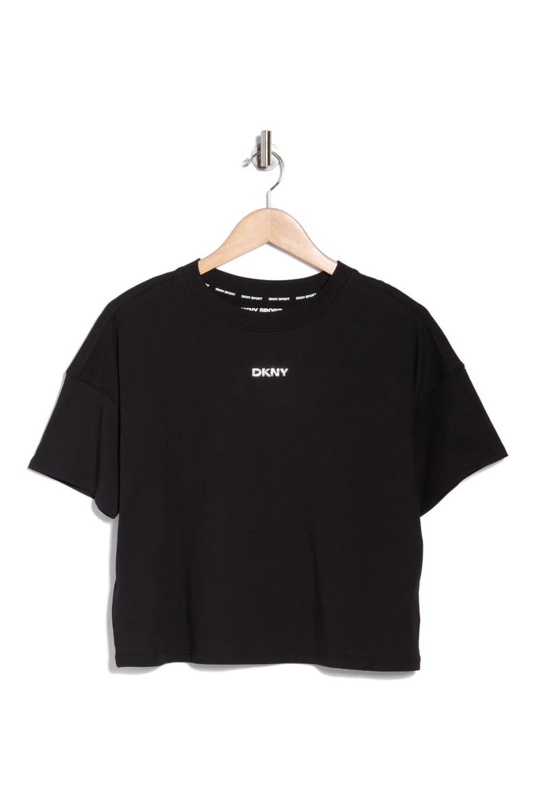 Metallic Bubble Logo Cotton T-Shirt, Alternate, color, BLACK