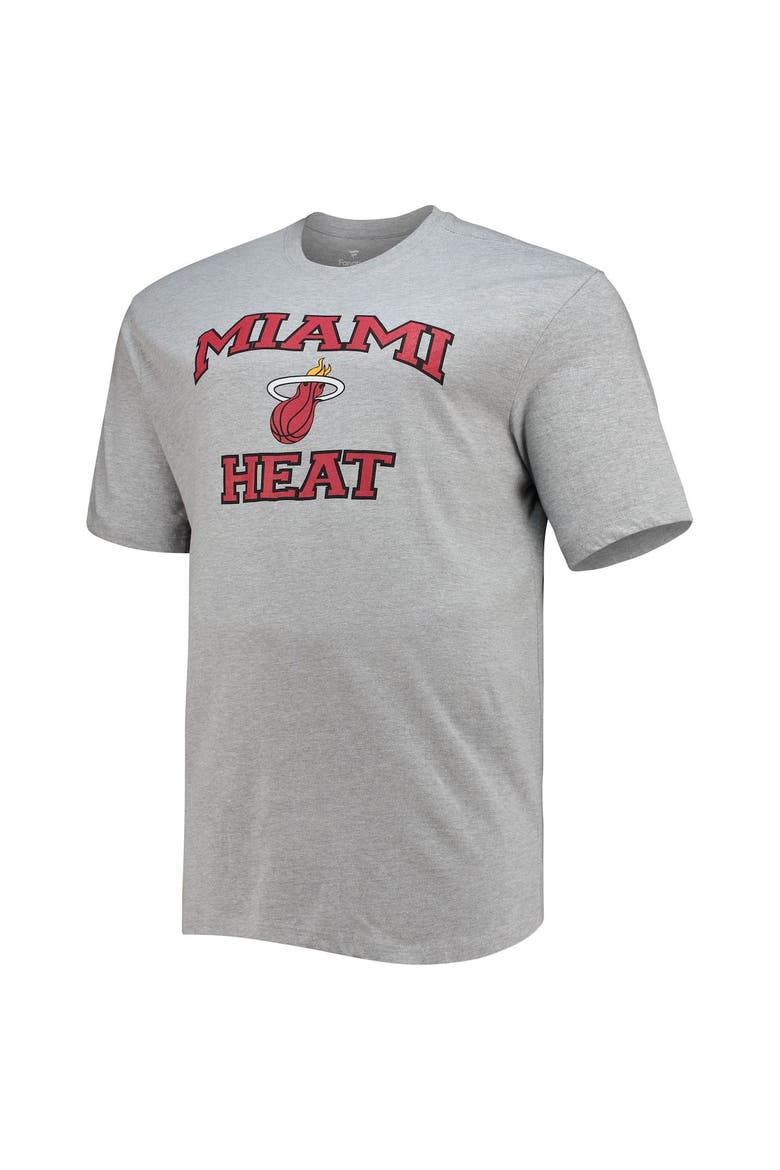 Men's Heathered Gray Miami Heat Big & Tall Heart & Soul T-Shirt, Alternate, color, Heather Gray