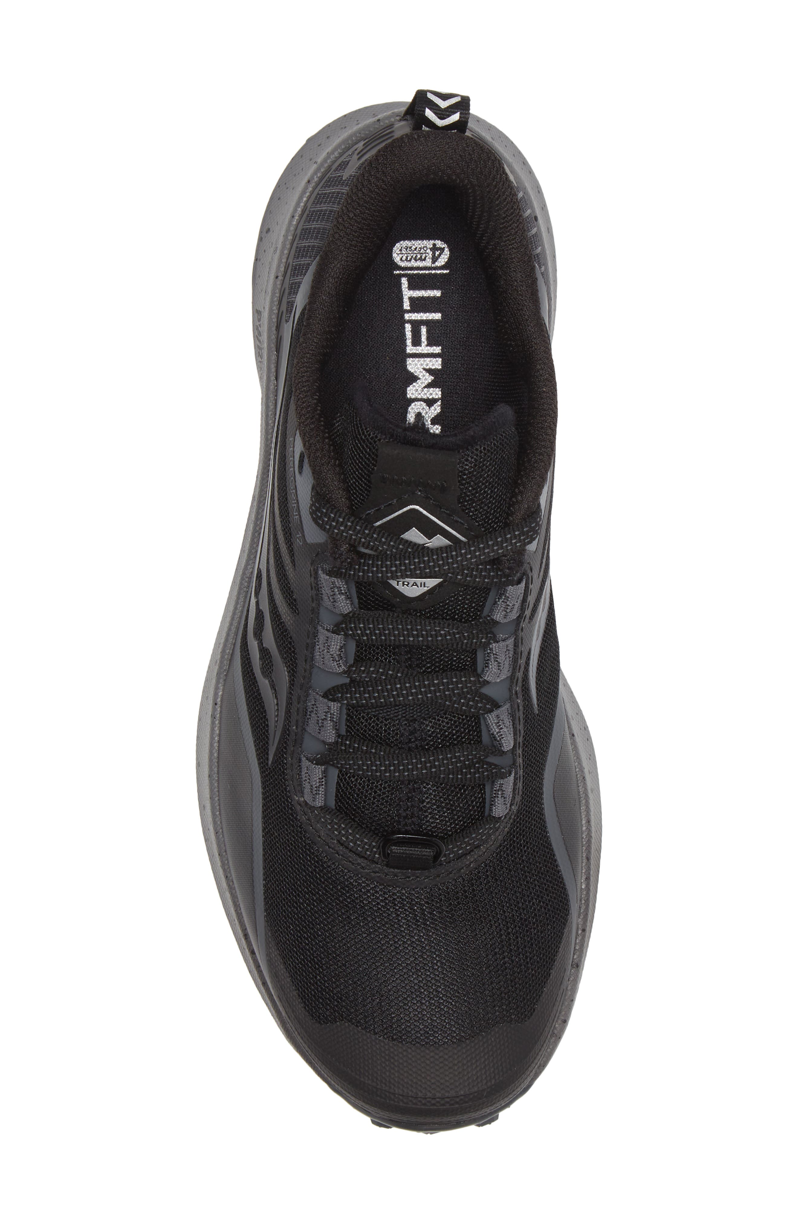 Saucony Peregrine 12 Trail Running Shoe, Alternate, color, Black/Charcoal