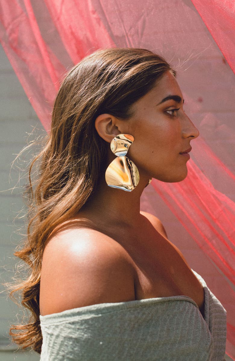 FARIS Drape Drop Earrings, Alternate, color, 