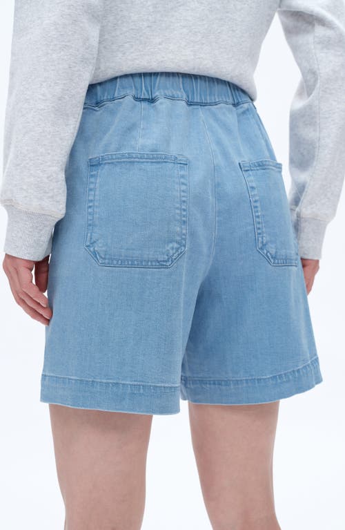 Bayeas High Waist Drawstring Denim Shorts In Blue