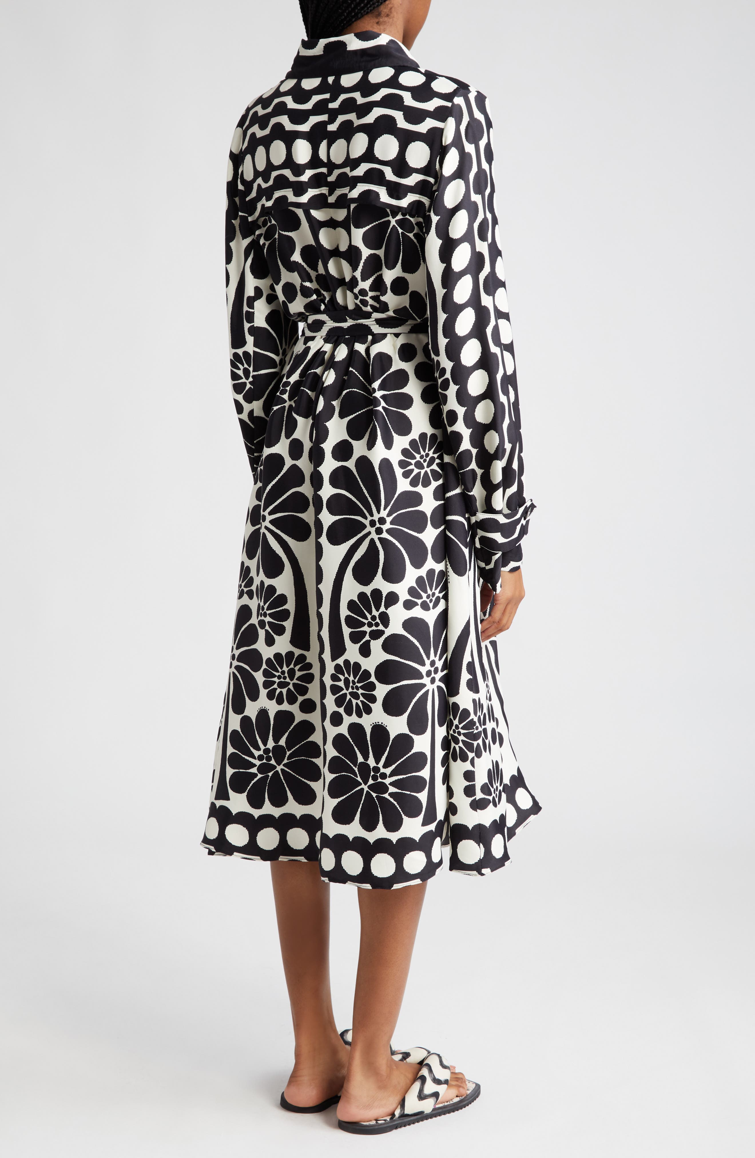 farm rio palermo long-sleeve belted midi dress Farm Rio Palermo Maxi Dress - Palermo Green - 40% Off