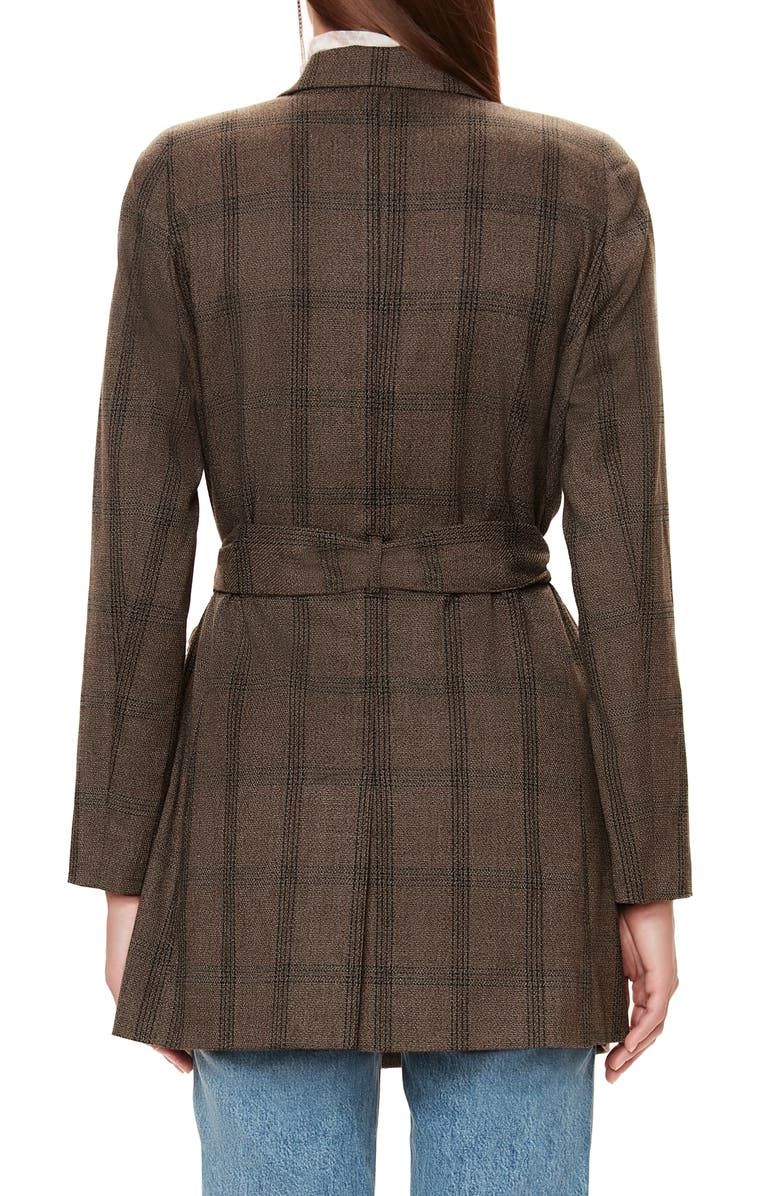 AFRM Cosa Belted Plaid Blazer, Alternate, color,