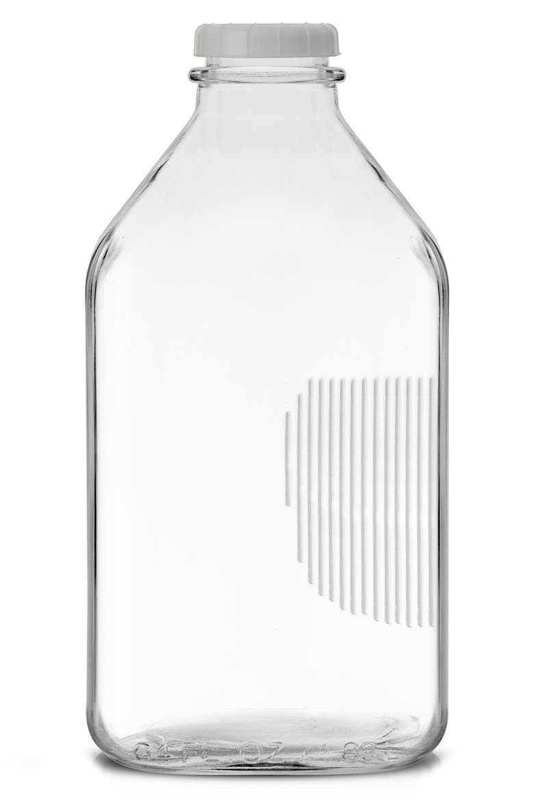 Set of 3 Reusable Glass Beverage Bottles - 64 oz., Main, color, CLEAR