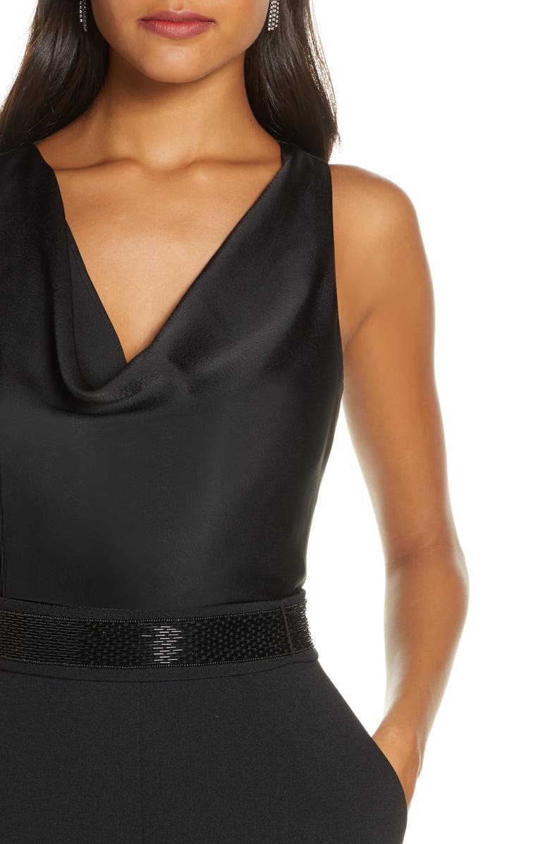 Eliza J Cowl Neck Sleeveless Jumpsuit, Alternate, color,