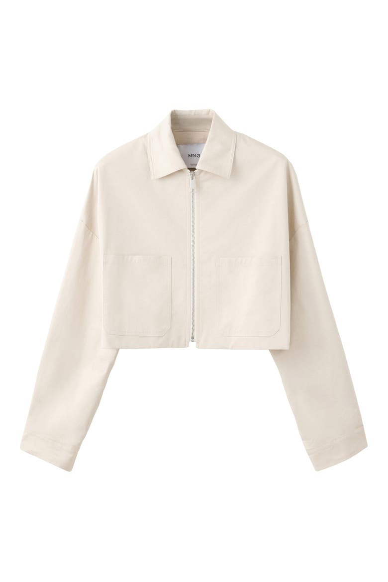 Patch Pocket Crop Jacket, Alternate, color, ECRU