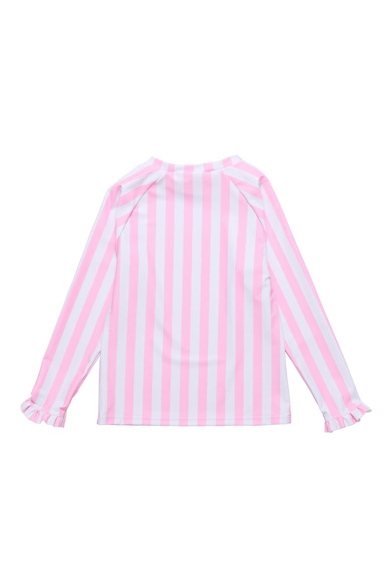Kids' Stripe Rashguard, Alternate, color, PINK