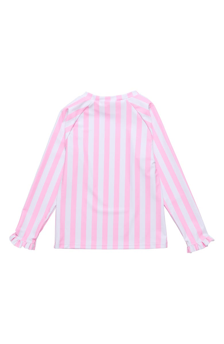 Snapper Rock Kids' Stripe Rashguard, Alternate, color, Pink