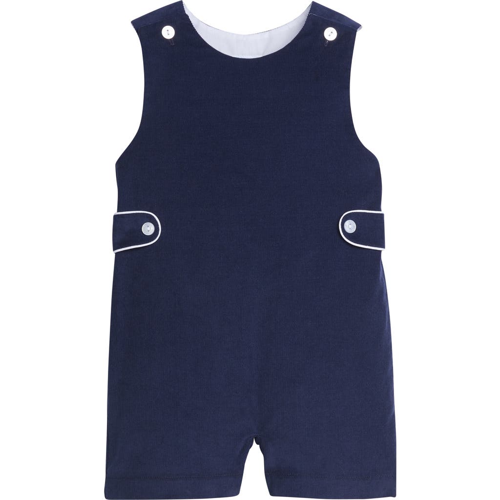Little English Kids' Corduroy Button Tab John John In Blue
