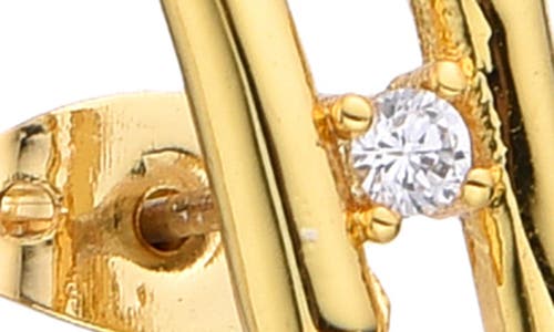 Eye Candy Los Angeles Sara Cz Double Bar Earrings