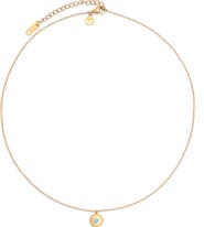Petit Moments Birthstone Disc Pendant Necklace