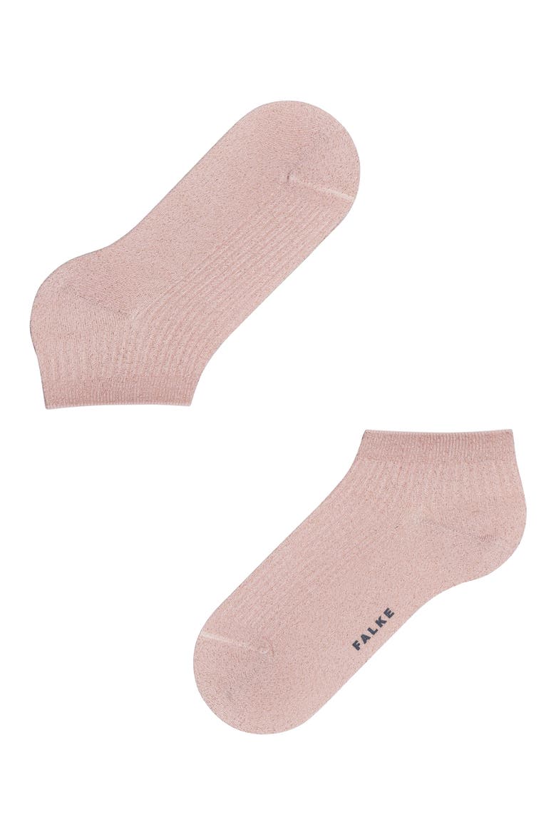 Metallic Rib Quarter Socks, Alternate, color, BLOSSOM