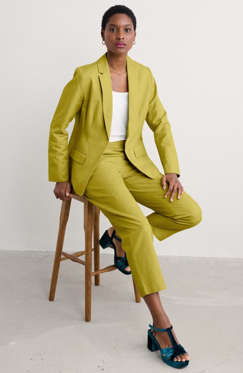 Shop Seasalt Cornwall Erica Linen & Organic Cotton Blazer In Lime