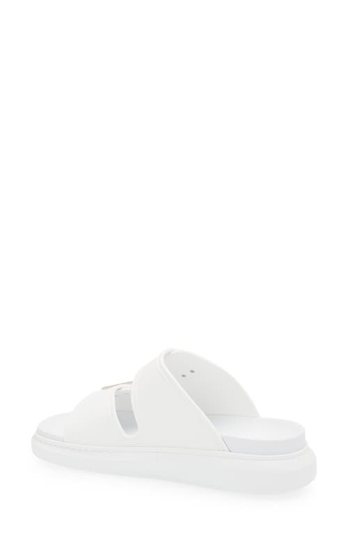 Alexander Mcqueen Mcqueen Hybrid Slide Sandal In New Ivory/silver