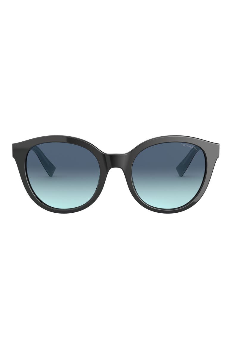 52mm Gradient Cat Eye Sunglasses, Main, color, BLACK/ AZURE GRADIENT BLUE